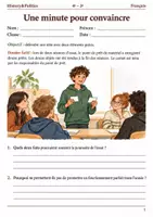 Aperçu - Feuilles d'exercices - Débattre et prendre la parole - 5 livrets de français 4e–3e - Page 1