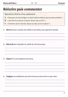 Aperçu - Feuilles d'exercices - Animer un débat produire des questions ouvertes - Français 4e–3e, livret - Page 3