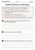 Aperçu - Feuilles d'exercices - Présenter un dossier hiérarchiser trois informations - Français 4e–3e, livret - Page 3