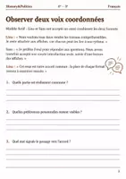 Aperçu - Feuilles d'exercices - Discours à deux voix défendre un accord partiel - Français 4e–3e, livret - Page 2