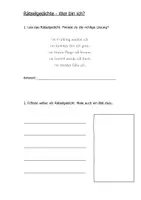 Vorschau - Arbeitsblätter - Rätselgedicht - Deckblatt