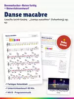 Vorschau - Stundenentwürfe - Danse macabre (Saint-Saëns) – Boomwhacker Noten farbig + Unterrichtsentwurf – Halloween, Totentanz, Programmmusik - Deckblatt