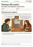 Vista previa - Hojas de trabajo - Objeciones: cuaderno de Lengua 3.º–4.º ESO - Portada