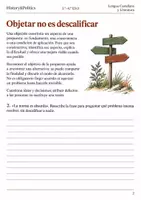 Vista previa - Hojas de trabajo - Objeciones: cuaderno de Lengua 3.º–4.º ESO - página 1