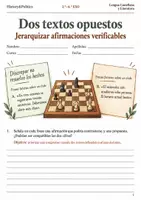 Vista previa - Hojas de trabajo - Contrastar textos cuaderno de Lengua 3.º–4.º ESO - Portada