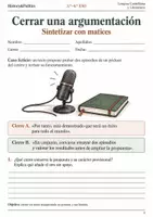 Vista previa - Hojas de trabajo - Conclusiones argumentativas cuaderno 3.º–4.º ESO - Portada