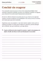 Vista previa - Hojas de trabajo - Conclusiones argumentativas cuaderno 3.º–4.º ESO - página 1