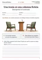 Vista previa - Hojas de trabajo - Ironía y sentido implícito cuaderno 3.º–4.º ESO - Portada