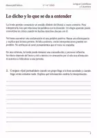 Vista previa - Hojas de trabajo - Ironía y sentido implícito cuaderno 3.º–4.º ESO - página 1