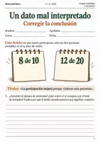 Vista previa - Hojas de trabajo - Interpretar datos y conclusiones cuaderno 3.º–4.º ESO - Portada