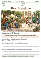 anteprima - Esercizi - Argomenti pertinenti il cortile condiviso – fascicolo di Italiano, III sec. I grado - Pagina di copertina