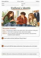 anteprima - Esercizi - Discutere un’obiezione uniformi e identità – fascicolo di Italiano, III sec. I grado - Pagina di copertina