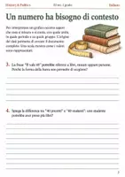 anteprima - Esercizi - Leggere un grafico unità, contesto e conclusioni – fascicolo di Italiano, III sec. I grado - Pagina 1