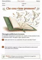 anteprima - Esercizi - Pubblicità e linguaggio persuasivo – 5 fascicoli di Italiano, III sec. I grado - Pagina 1