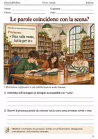 anteprima - Esercizi - Immagini e parole riconoscere contraddizioni – fascicolo di Italiano, III sec. I grado - Pagina di copertina