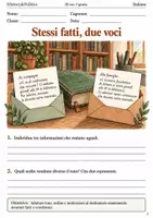 anteprima - Esercizi - Adattare il registro due destinatari, stessi fatti – fascicolo di Italiano, III sec. I grado - Pagina di copertina