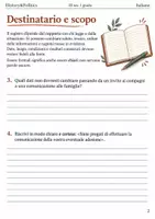 anteprima - Esercizi - Adattare il registro due destinatari, stessi fatti – fascicolo di Italiano, III sec. I grado - Pagina 1