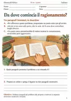 anteprima - Esercizi - Ordinare i paragrafi dal problema alla proposta – fascicolo di Italiano, III sec. I grado - Pagina di copertina