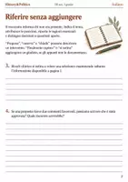 anteprima - Esercizi - Scrivere il resoconto di un confronto – fascicolo di Italiano, III sec. I grado - Pagina 1