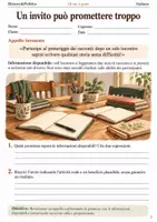 anteprima - Esercizi - Rivedere un appello promesse e informazioni verificabili – fascicolo di Italiano, III sec. I grado - Pagina di copertina