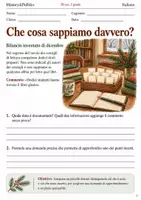 anteprima - Esercizi - Bilancio di dicembre scegliere una domanda da approfondire – fascicolo di Italiano, III sec. I grado - Pagina di copertina