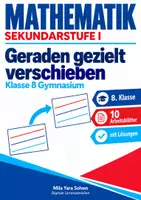 Vorschau - Arbeitsblätter - Geraden gezielt verschieben | Mathematik Klasse 8 Gymnasium | 10 Arbeitsblätter mit Lösungen als PDF - Deckblatt
