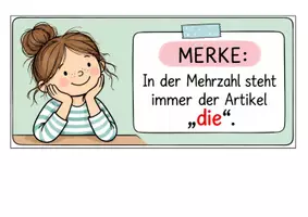 Vorschau - Stundenentwürfe - Einzahl - Mehrzahl. Tafelmaterial zur Einführung - Seite 1
