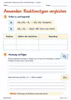 Vorschau - Stundenentwürfe - Substitution und Addition im Vergleich | Chemie Klasse 10 | Arbeitsblätter mit Lösungen - Seite 2