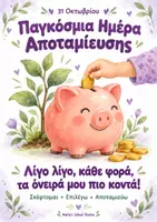 Προεπισκόπηση - Φύλλα εργασίας - Παγκόσμια Ημέρα Αποταμίευσης στο Νηπιαγωγείο : 4 ΔΩΡΕΑΝ Ανοιχτά Φύλλα Εργασίας & Αφίσα - Σελίδα 2