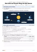 Vorschau - Arbeitsblätter - Warum wird es im Herbst kälter? Jahreszeiten und Tageslänge | Erdkunde Klasse 5/6 | mit Lösungen - Seite 1