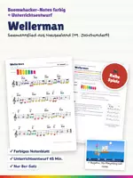 Vorschau - Stundenentwürfe - Wellerman – Seemannslied – Boomwhacker Noten farbig + Unterrichtsentwurf – Sea Shanty, Social Media, nur 8er-Satz - Deckblatt