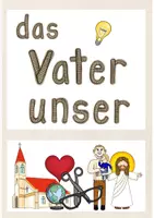 Vorschau - Stationenlernen - Vaterunser Lapbook und Infokarten - Deckblatt