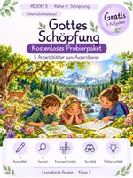 Vorschau - Arbeitsblätter - RELIGIO 5 – Gottes Schöpfung | Kostenloses Probierpaket mit 5 Arbeitsblättern & Lösungen - Deckblatt
