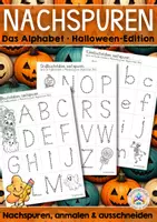 Vorschau - Arbeitsblätter - Nachspuren | Halloween-Edition - Das Alphabet (Vorschule und Klasse 1) - Deckblatt