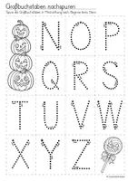Vorschau - Arbeitsblätter - Nachspuren | Halloween-Edition - Das Alphabet (Vorschule und Klasse 1) - Seite 3