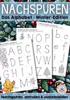 Vorschau - Arbeitsblätter - Nachspuren | Winter-Edition - Das Alphabet (Vorschule und Klasse 1) - Deckblatt