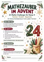 Vorschau - Stundenentwürfe - Mathezauber im Advent – 24 Türchen voller Knobelspaß für Klasse 4 - Deckblatt