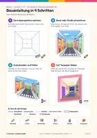 Vorschau - Arbeitsblätter - Zentralperspektive | 3D-Raum zum Falten | Bastelvorlage Kunst Klasse 1–10 mit Anleitung - Seite 2