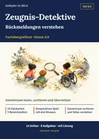 Vorschau - Spiele - Zeugnis-Detektive Klasse 3/4: Rückmeldungen verstehen – kooperatives Spiel mit Lösungen - Deckblatt