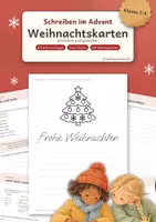 Vorschau - Arbeitsblätter - Weihnachtskarten schreiben | Schreibanlass im Advent mit Wortspeicher und Satzbausteinen | 8 Kartenvorlagen in zwei Stufen | Klasse 2-4 | Winter und Advent - Deckblatt