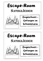 Vorschau - Stundenentwürfe - Escape-Room Deutsch: Satzglieder im Winter - Gefangen im Schneesturm - Seite 1