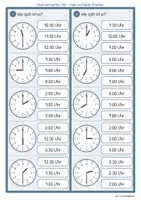 Vorschau - Fördermaterial/Inklusion - Uhr-Klammerkarten: Uhrzeiten lesen - Seite 2
