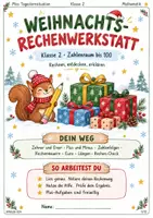 Vorschau - Stundenentwürfe - Adventskalender: Weihnachts-Rechenwerkstatt Klasse 2 – Mit Freude rechnen bis 100 - Deckblatt