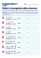 Vorschau - Arbeitsblätter - Fehler in Lösungsintervallen erkennen | Mathematik Klasse 8 Gymnasium | 10 Arbeitsblätter / Aufgabenblätter mit Lösungen als PDF - Seite 3