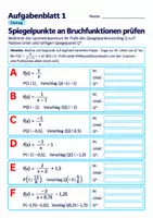 Vorschau - Arbeitsblätter - Spiegelpunkte an Bruchfunktionen prüfen | Mathematik Klasse 8 Gymnasium | 10 Arbeitsblätter / Aufgabenblätter mit Lösungen als PDF - Seite 1