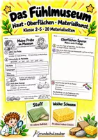 Vorschau - Arbeitsblätter - Das Fühlmuseum - Sinne und Tasten | Sachunterricht / Kunst / Biologie | Klasse 2–5 - Deckblatt