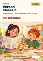 Vorschau - Arbeitsblätter - Verben Klasse 3: Präteritum, Perfekt, Personalformen üben, mit Lösungen - Deckblatt