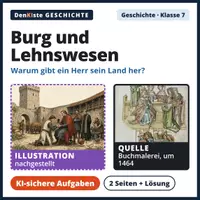 Vorschau - Arbeitsblätter - DenKIste Geschichte: Burg und Lehnswesen – KI-sichere Aufgaben (Kl. 7) - Deckblatt