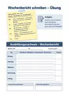 Vorschau - Arbeitsblätter - Berichtsheft, Ausbildungsnachweis schreiben - Deutsch Berufsschule, Aufgaben + Wochenbericht - Seite 3