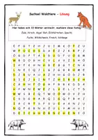 Vorschau - Arbeitsblätter - Suchsel Waldtiere - Seite 1